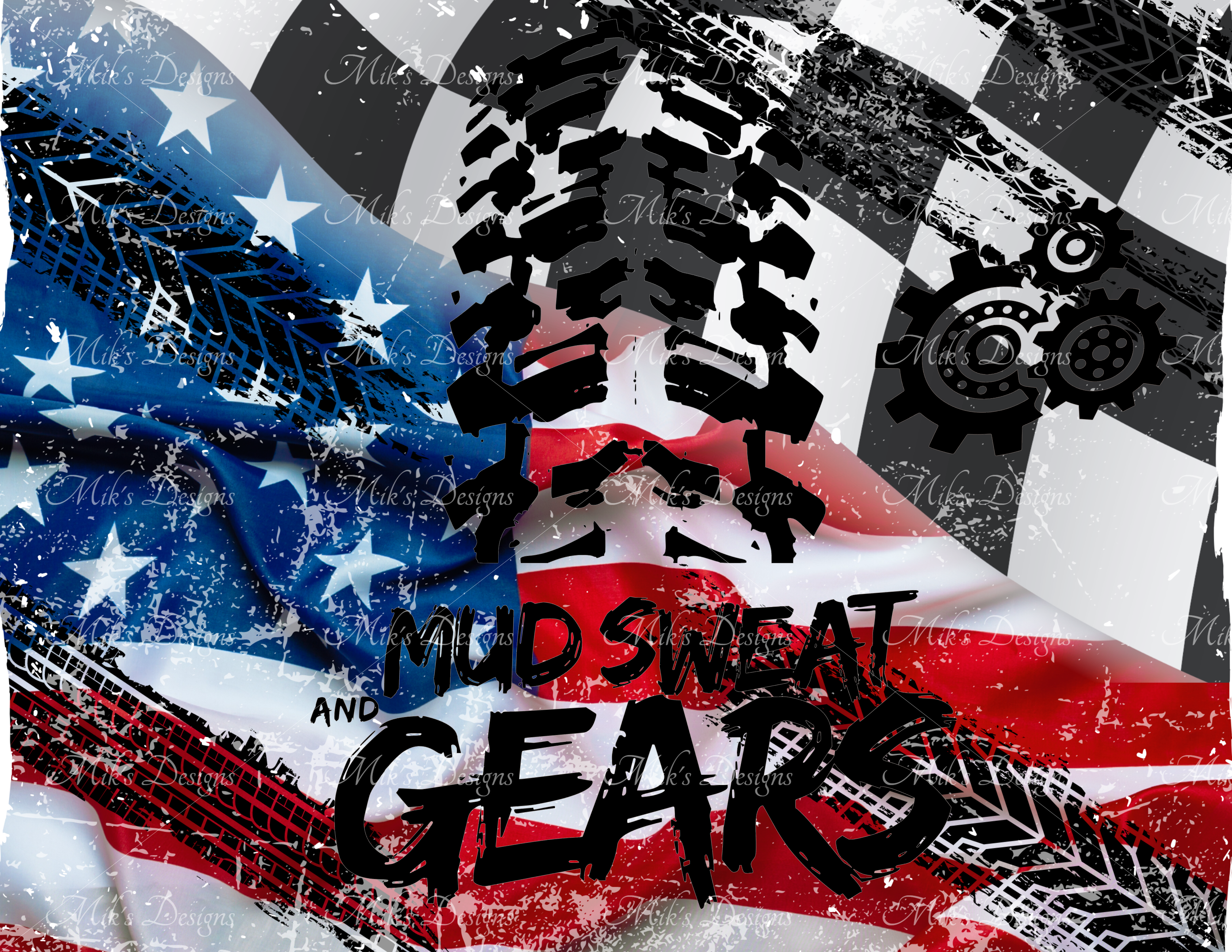 Mud Sweat and Gears Tumbler Wrap