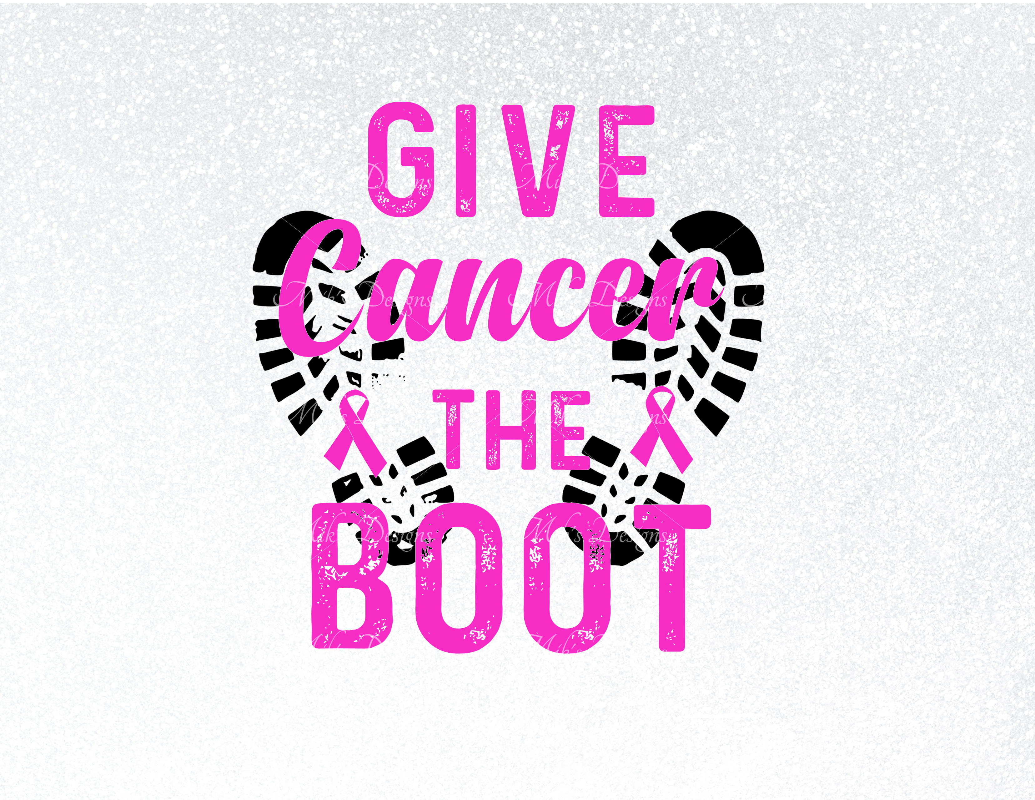 Give Cancer The Boot Tumbler Wrap