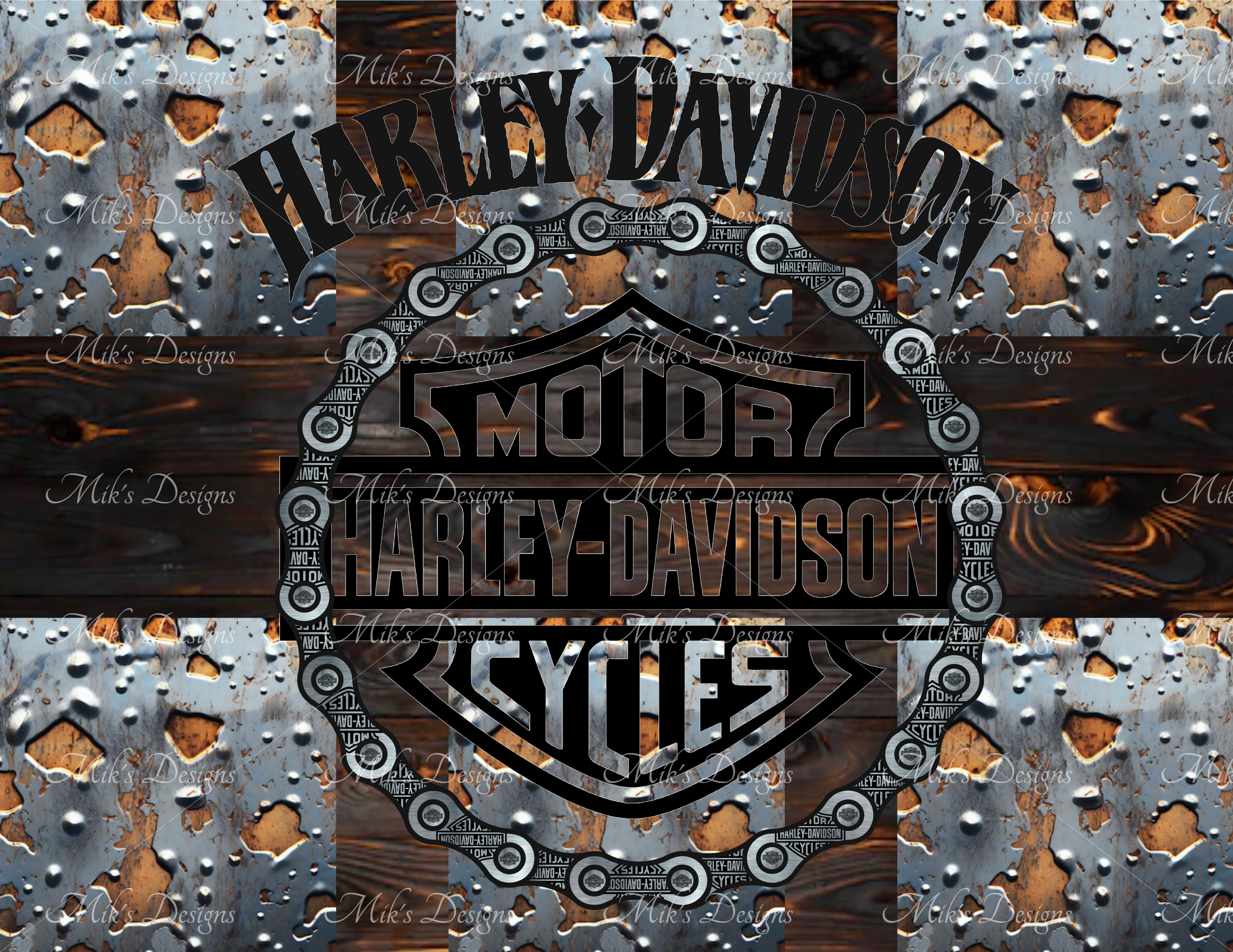 Harley Metal Tumbler Wrap