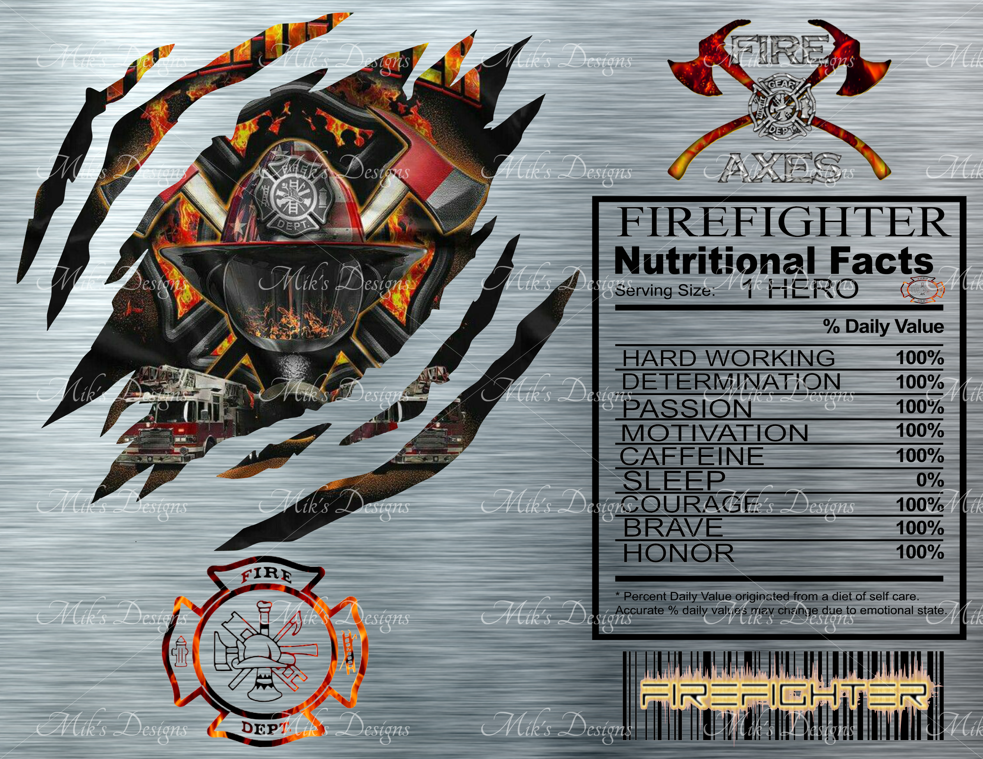 Firefighter Tumbler Wrap
